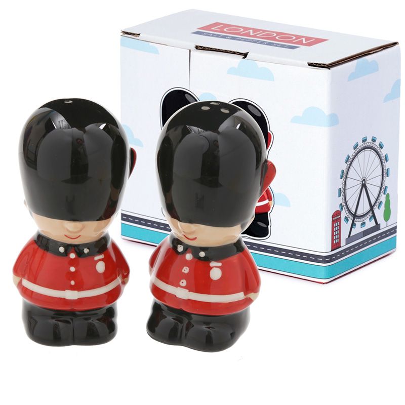 Ceramic Salt & Pepper Set- London Guardsman