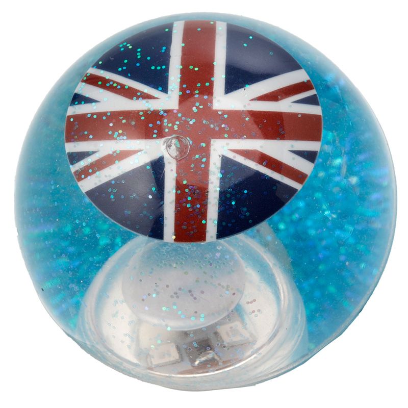 Union Jack Glitter LED Flashing Bouncy Ball