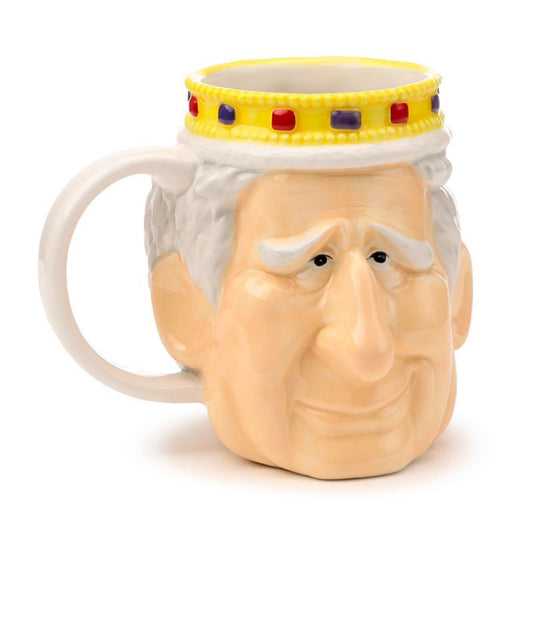 King Charles III Ceramic Head Shaped Mug