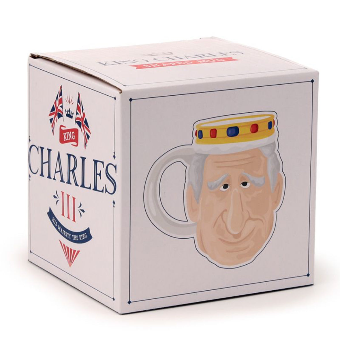 King Charles III Ceramic Head Shaped Mug