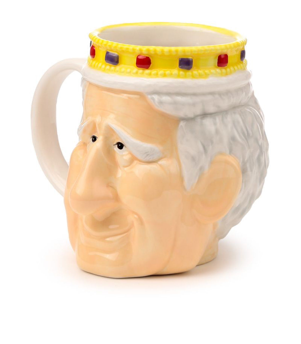 King Charles III Ceramic Head Shaped Mug
