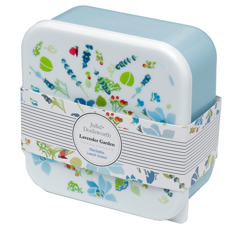 Julie Dodsworth Blue Lavender Garden Lunch Boxes