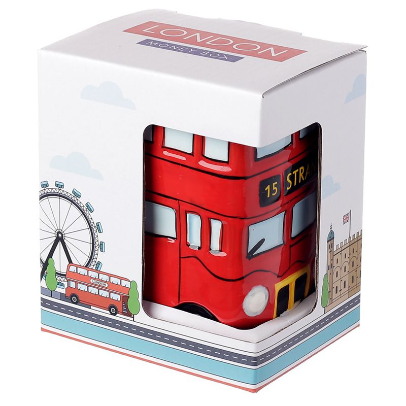 London Red Bus Ceramic Money Box
